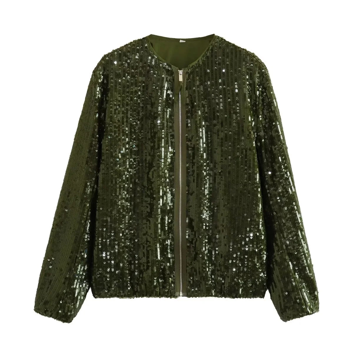 Emilia™ | Sequin-Embellished Bomber Jacket – Radiant Glamour