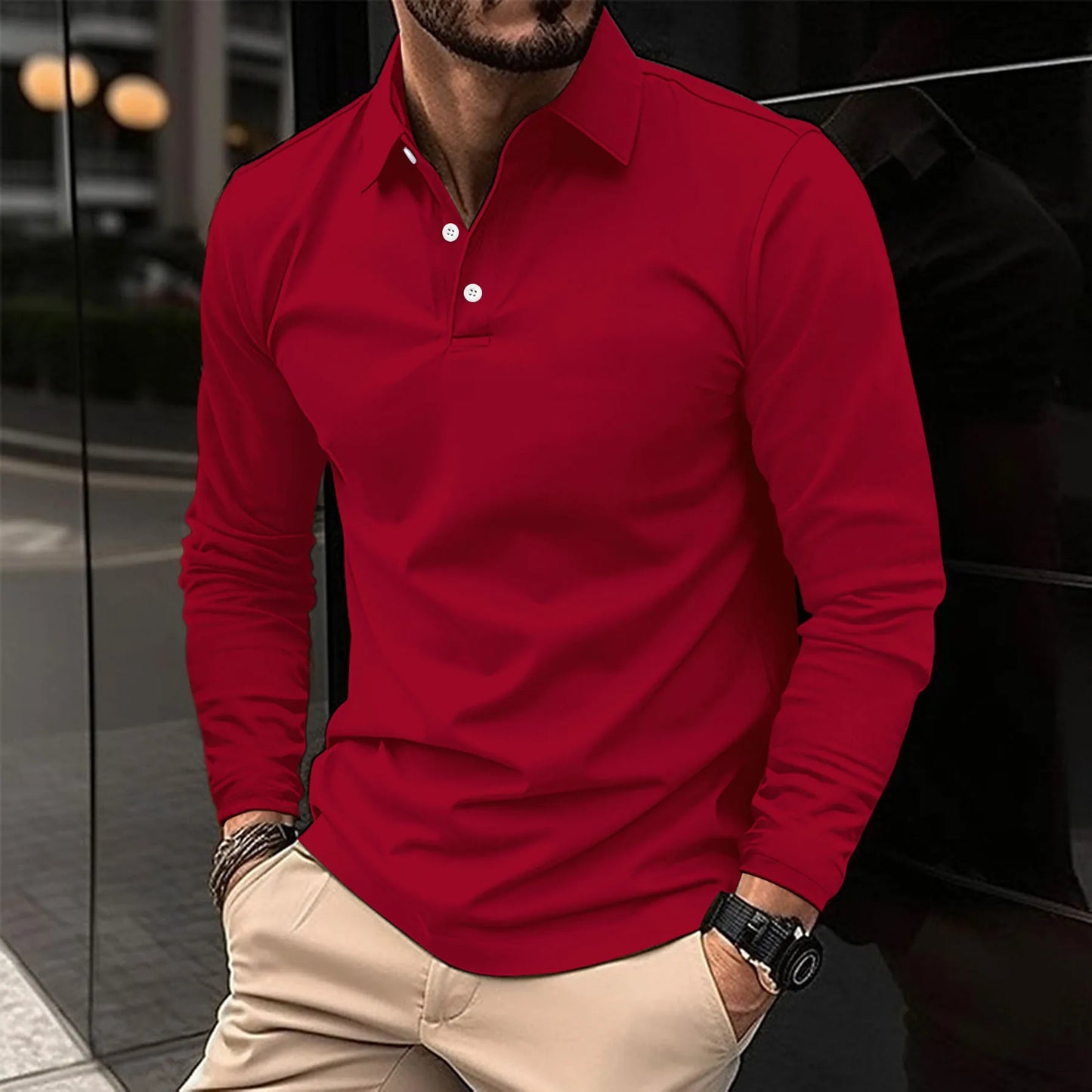 Ralph™ - Casual long-sleeve polo shirt