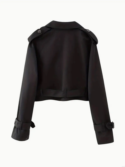 Lena™ | Stylish Buttoned Crop Jacket - A Touch of Elegance for Fall