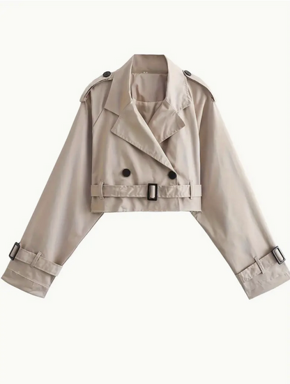 Lena™ | Stylish Buttoned Crop Jacket - A Touch of Elegance for Fall