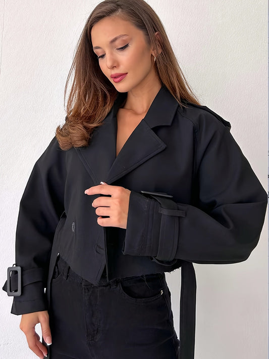 Lena™ | Stylish Buttoned Crop Jacket - A Touch of Elegance for Fall